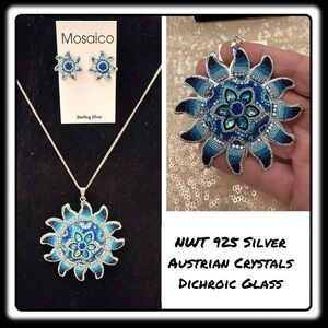 NWT Mosaico Austrian Crystal necklace & earrings 💕💕 new line! 💕💕